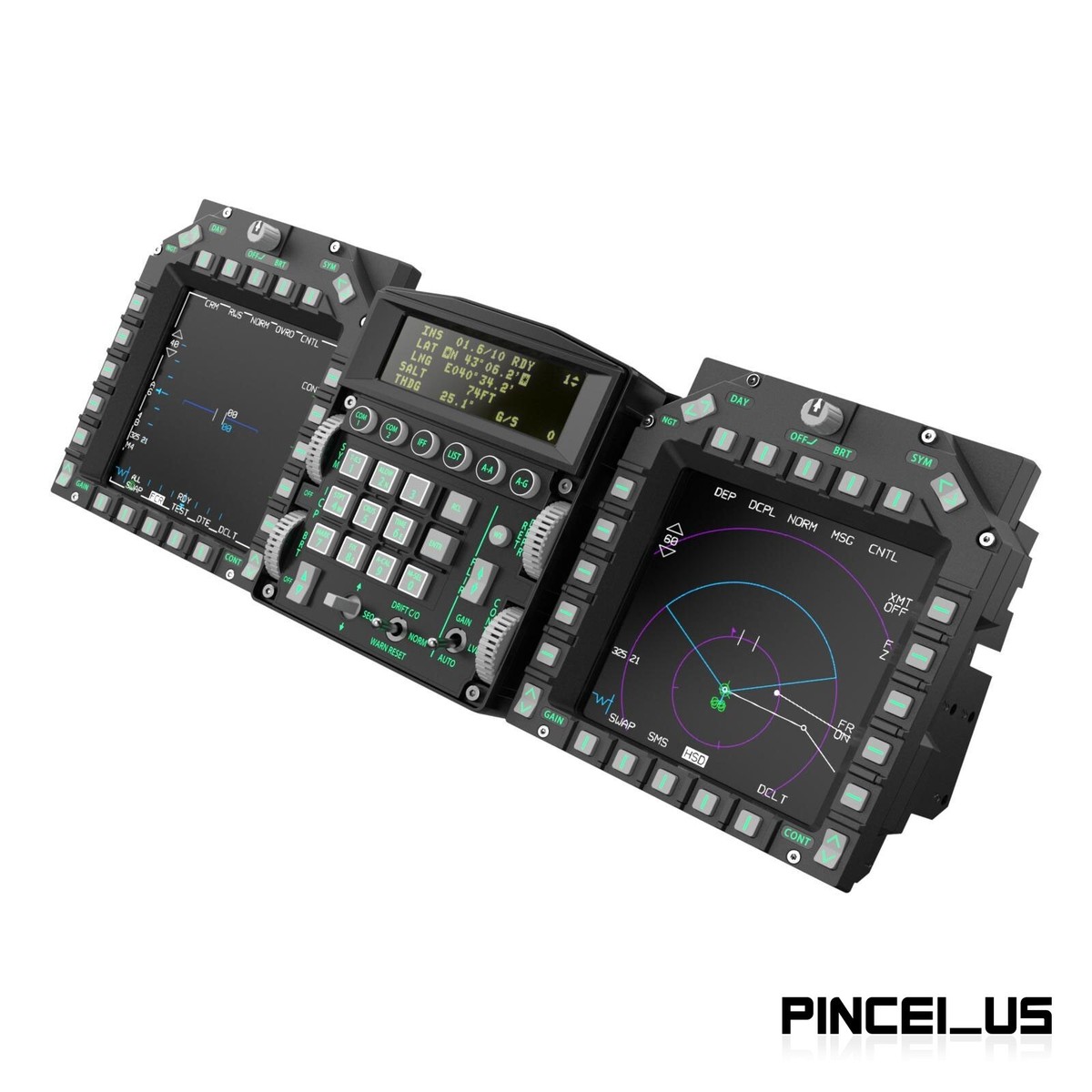 WINWING Viper MIP Flight Simulator Control Panel MFD+USB3.0