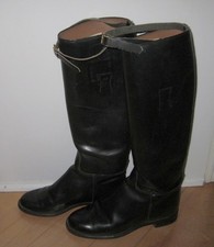Equestrian Black Leather Horse Riding Boots Made In USA 6