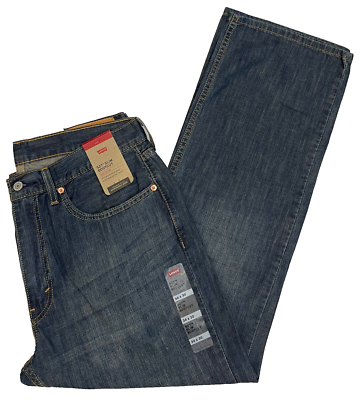 New Levis 527 Slim Bootcut Mens Jeans 34X30 #0239 Dark Blue W34L30