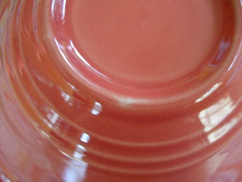 Vintage Homer Laughlin HARLEQUIN ROSE 6 1/4" Cuenco Fiesta ~ - Imagen 9 de 10