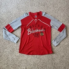 NHL Licensed Chicago Blackhawks Hockey Sweater Large L GIII Sports By Carl Banks