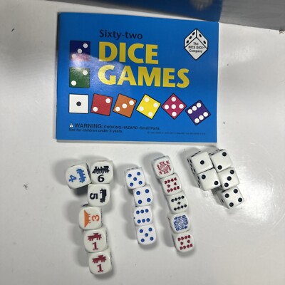 62 Dice Games - The Nice Dice Company Kaplow Games 1999 USA  Complete Y4
