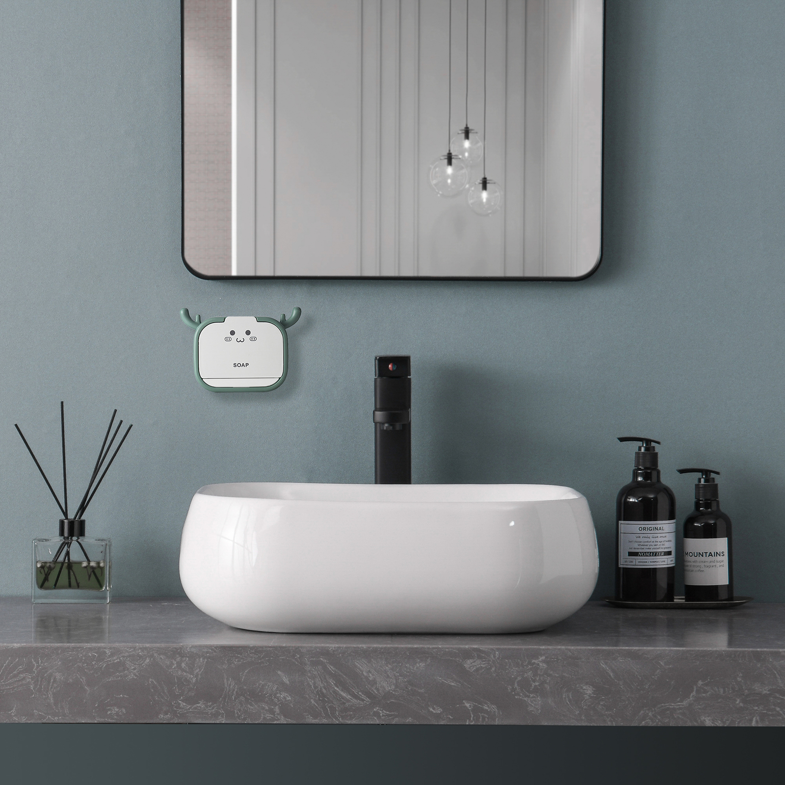 White Bathroom Vessel Sink Ceramic Basin Bowl Porcelain Wash Above Counter Sink