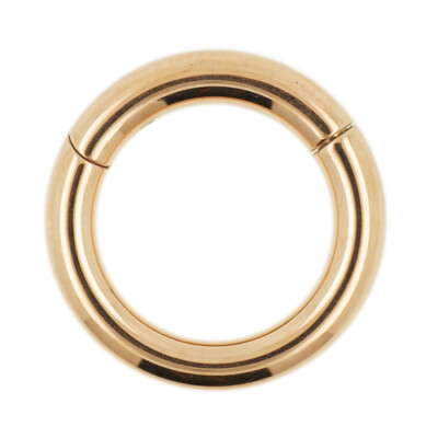 2,0mm Rose Gold Schwarz Silber Piercing Clicker Hinged Segment Ring Scharnier
