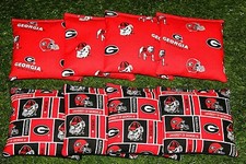 Cornhole Bean Bags Set of 8 ACA Regulation Bags University Georgia UGA BULLDOGS