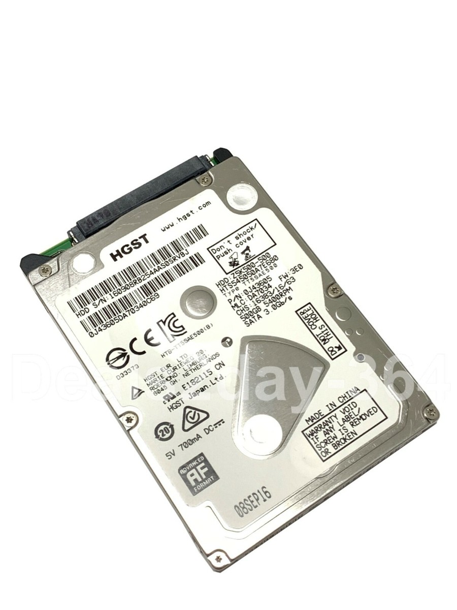Hard Disk Interno HGST Travelstar 500GB – 2.5 Pollici, 7mm, SATA, 5400 Rpm – HTS545050A7E680