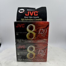 NISP 2-Pack JVC 120MP NTSC MP120 8 mm High Performance Camcorder Video Cassettes