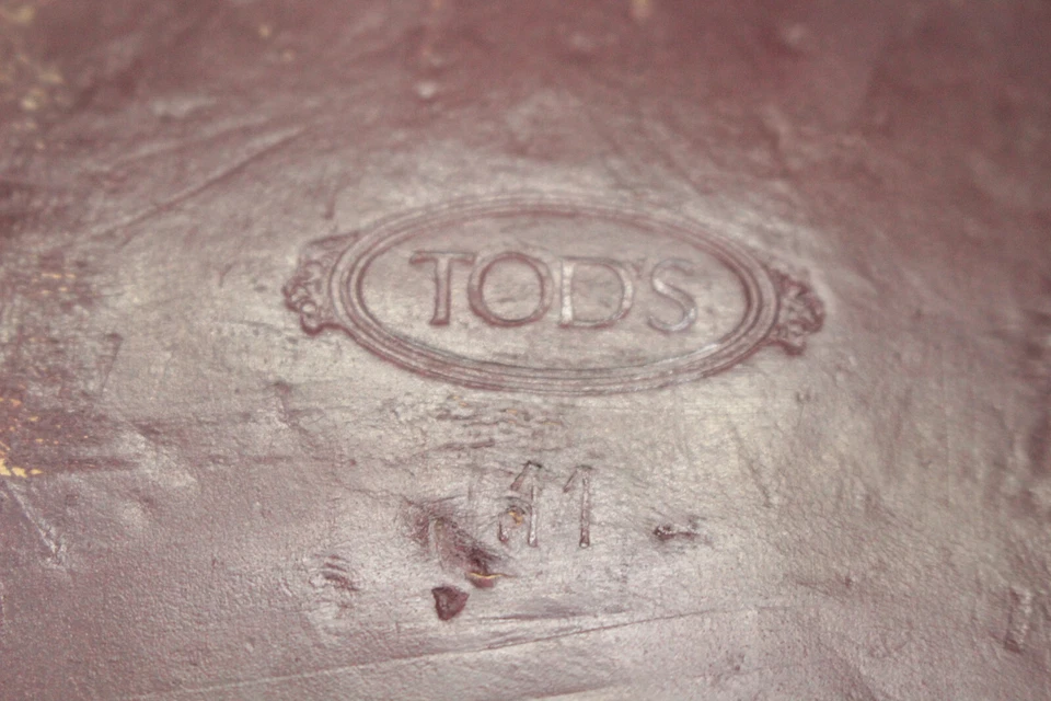 Chaussures Pour Hommes TOD'S Taille 11 Europe 45 Suède Violet. S9232 - Photo 4/4