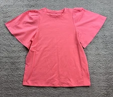 A New Day Women's Size Small KTW Puff Elbow Sleeve T-Shirt Pink