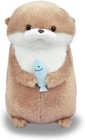Peluche peluche Amufun simpatico bambino lontra che tiene pesce Kawaii