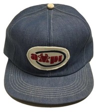 Vtg Associated Milk Products Denim Patch Trucker Hat K Brand Made In The USA Cap