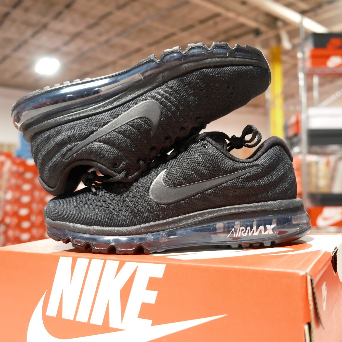 Nike Air Max 2017 Triple Black 849559-004 Men's | eBay