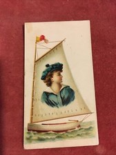 KINNEY BROS CIGARETTE CARD - NOVELTIES (rectangular) N228 # 24 SAILING BOAT