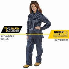 Ladies Waterproof Suit Jacket & Trousers Rain Set Womens Girls Adults Female