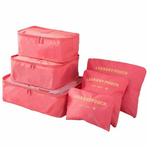 6x Set Travel Storage Bag for Clothes Luggage Packing Cube Organizer Suitcase US - Picture 16 of 19