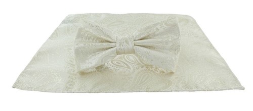 Tonal Paisley Ready Tied Bow Tie & Pocket Square Set - Picture 37 of 57