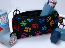 Tenderfoot Asthma Inhaler Case Holder, Clip-on Inhaler Zipper Pouch