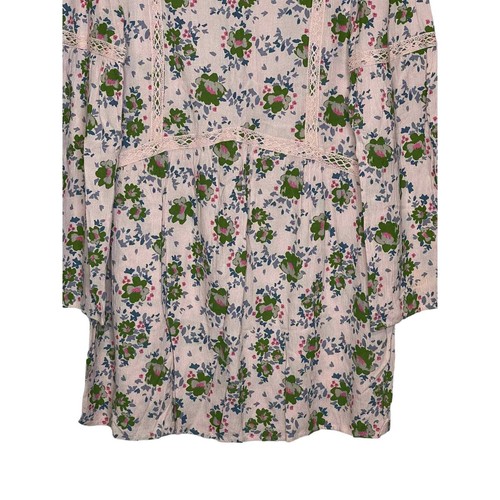 Matilda Jane Women Dress A Lady Floral Print Tunic Flowy Crochet Sz. Small - Picture 5 of 9
