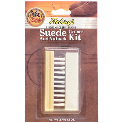 Fiebing's Suede Nubuck Cleaner Kit Protector Block Nylon Brush