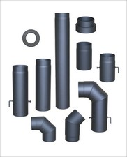 Ofenrohr 150 mm f&uuml;r Kaminofen,Rauchrohr,Abgasrohr,Abgasbogen Rohrbogen Rosette