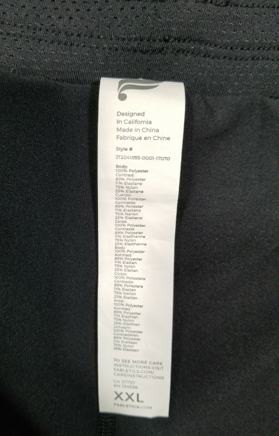 Fabletics Blue Zip Pockets Lined Stretch Athletic… - image 4