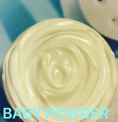 BABY POWDER TRIPLE WHIPPED SHEA BODY BUTTER SOUFFLE DRY SKIN HAND CARE 16 OZ