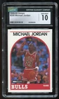 Michael Jordan #200 Hoops 1989-90 Chicago Bulls Basketball Trading Card CGC 10