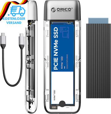 ORICO M.2 Nvme SATA SSD Gehäuse [Werkzeugfrei], USB C Auf C 3.1 Gen 2 10Gbps Nvm