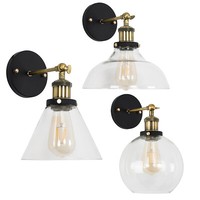 Industrial Wall Light Accent Glass Shade LED Vintage Bulb Lamp Home Lighting