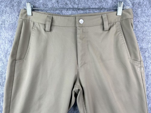 Under Armour Men's Golf Pants 32x31.5 Beige Chino Performance Activewear - Picture 2 of 8