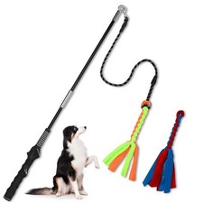 Intertactive Flirt Dog Toys Teaser Wand Pole for Outdoor Exercise Training