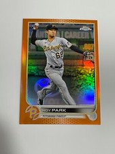 2022 Topps Chrome Baseball Hoy Park Chrome RC Orange Refractor /25 Pirates #32