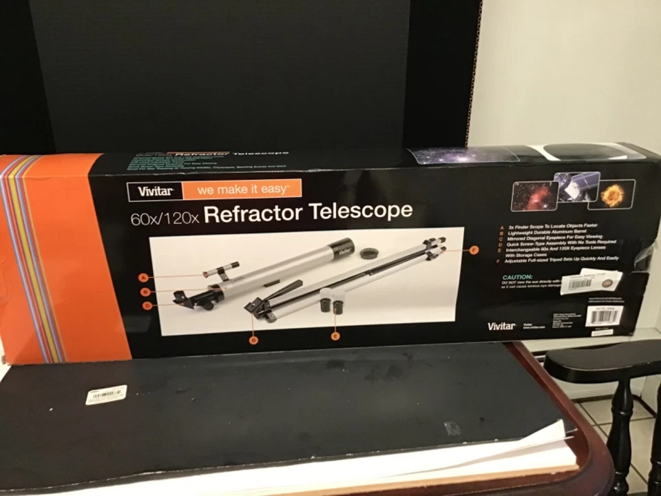 Vivitar 60x/120x Refractor Telescope with Tripod - Image 2 of 2