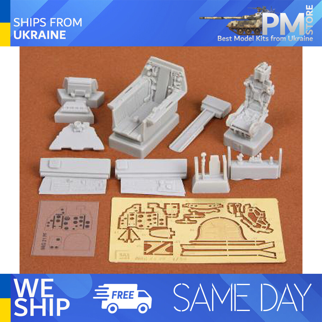 SBS 48040 1/48 Mig-21 PF cockpit set for Academy kit Resin + Photo