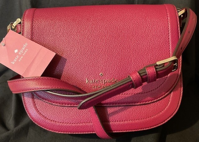 Kate Spade Blake Saddle Bag Red Leather Cranberry Cocktail | eBay