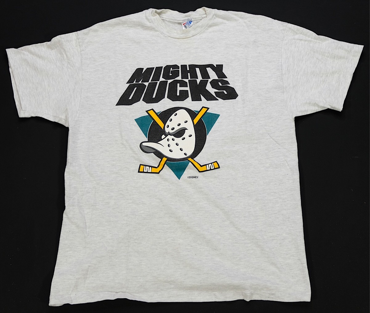 90s MIGHTY DUCKS Tシャツ XLサイズ ディズニー Rare VTG DISNEY Anaheim Mighty Ducks NHL Hockey Single