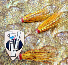 3 V Fly 1/2 Inch Golden Angel Cascade Copper Salmon Tube Flies & Trebles