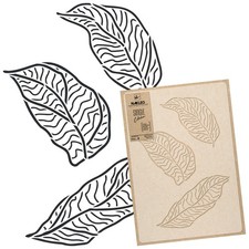 Reusable Plastic Stencil // DECO LEAVES OUTLINE