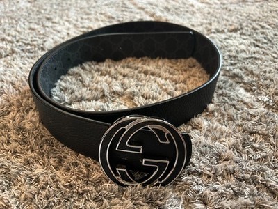 Gucci Interlocking G buckle Reversible Belt Size 90cm Fits 30-32 Waist