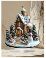 Christmas Gingerbread House Decor - 2D Standing Christmas Cozy Gingerbread House