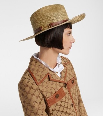 NWT GUCCI Hat Straw Fedora Sz M 100% Authentic | eBay display picture 1