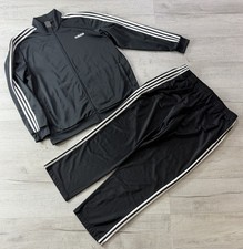 Adidas Essentials 3 Stripes Tracksuit Set Black Jacket Men  s Size 2XL / 3XL