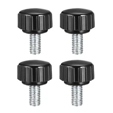 4 x Knurled Clamping Knobs M5x10mm Zinc Plated Carbon Steel Thread 16mm Head