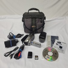 Canon VIXIA HF M300 HD Camcorder Video Camera Bundle Tested touch screen w/ batt