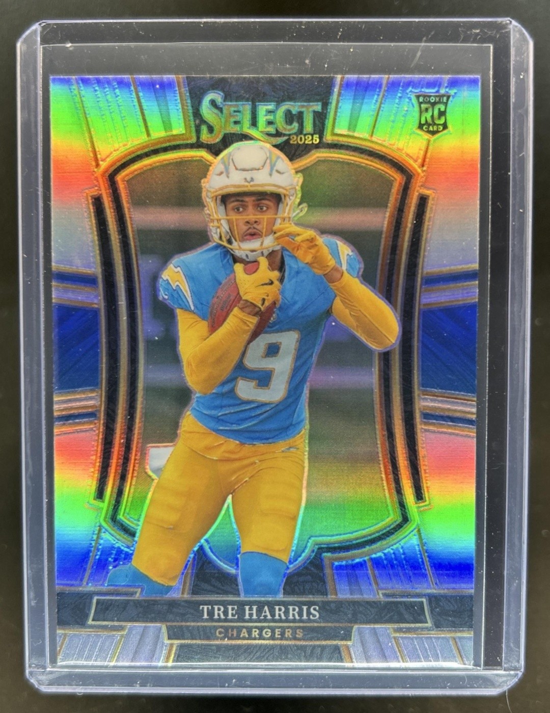 2025 Panini Select Tre Harris Premier Level RC Silver Prizm Rookie #101 Chargers