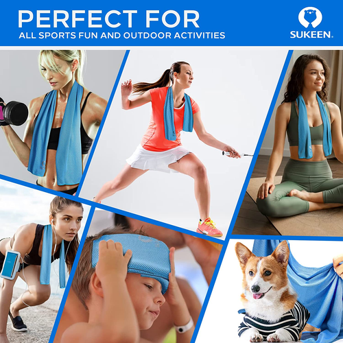 4 Pack Cooling Towels (40"X12"), Cooling Neck Wraps, Ice Towel, Soft Breathable  - Picture 7 of 12