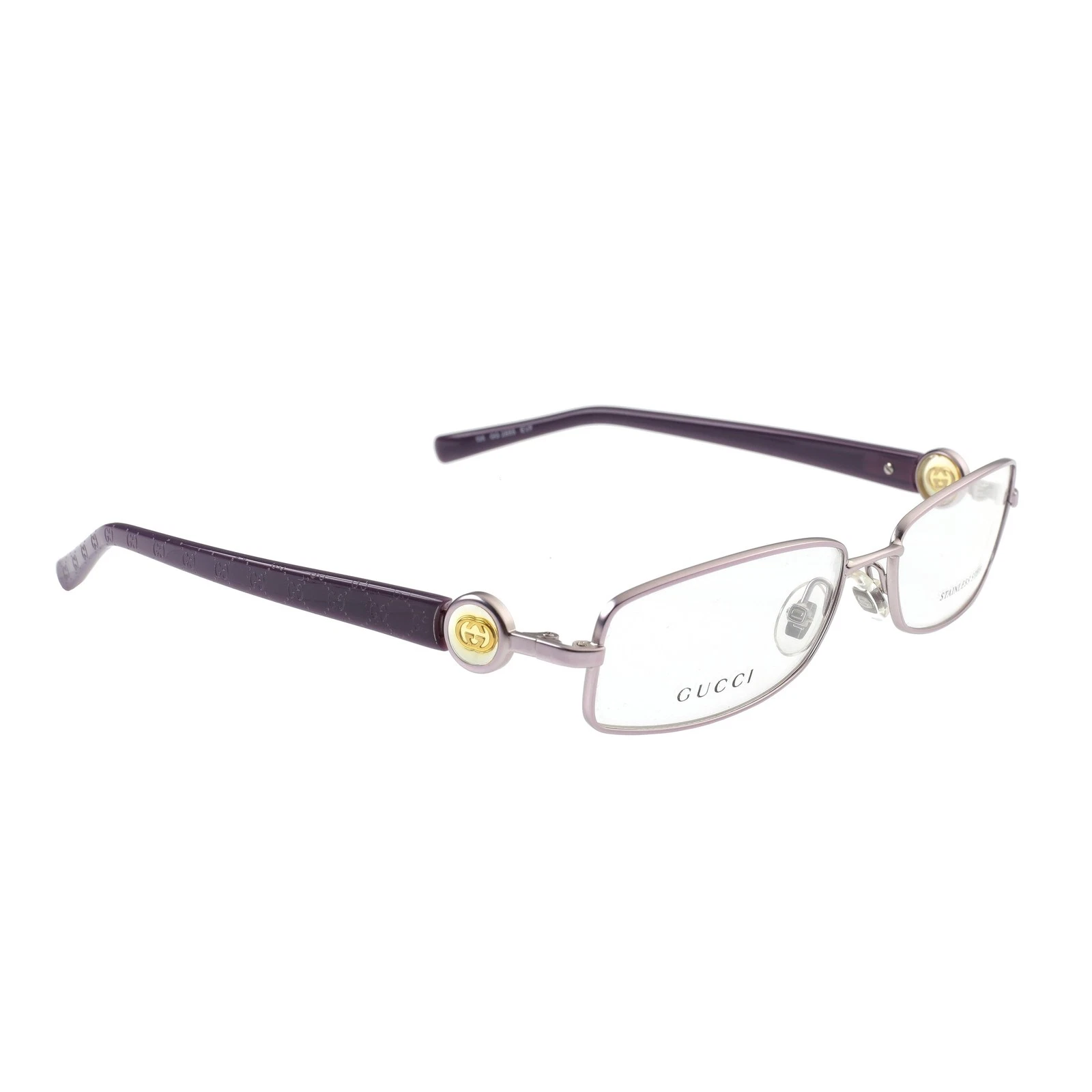 Glasses Gucci signature monogram rectangular purple frame ORIGINAL NEW