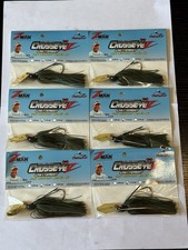 Lot of 6 Z-man Cross EyeZ Chatterbaits 3/8oz 5/0 Shaughnessy Hook  Water Bug