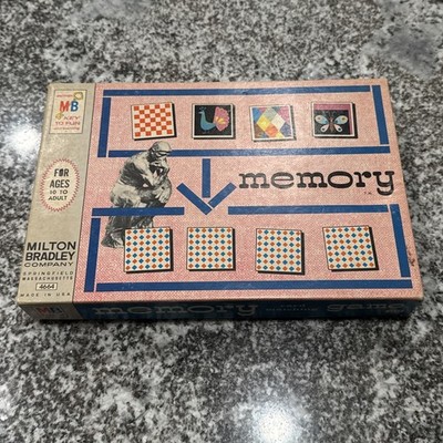 Milton Bradley MEMORY GAME 1966 VINTAGE Children's Matching Game Missing 1 Pair