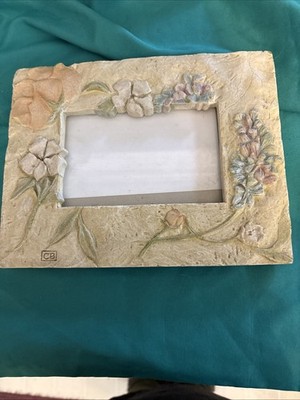 Cheri Blum Resin Stoneware Floral Photo Frame By Deco